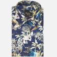 Print Blue Shirt : Party