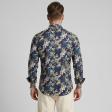 Print Blue Shirt : Party