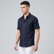 Combination Navy Blue Shirt : Ditto