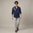 Combination Navy Blue Shirt : Ditto
