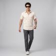 Self Design Cream Shirt : Ditto