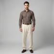 Self Design Brown Shirt : Business