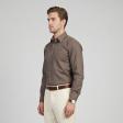 Self Design Brown Shirt : Business