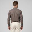 Self Design Brown Shirt : Business