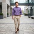 Self Design Purple Shirt : Business