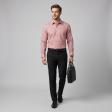 Self Design Peach Shirt : Business