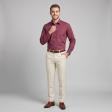 Self Design Maroon Shirt : Business