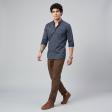 Print Blue Shirt : Party