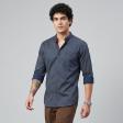 Print Blue Shirt : Party