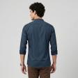 Print Blue Shirt : Party