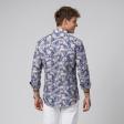 Print Blue Shirt : Party