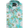 Print Blue Shirt : Party