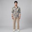 Print Gray Shirt : Party