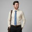 Self Design Cream Shirt : Business