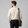 Self Design Cream Shirt : Business