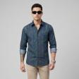 Print Blue Shirt : Party