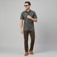 Print Green Shirt : Party