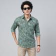 Print Green Shirt : Party