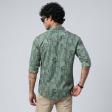 Print Green Shirt : Party