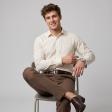 Self Design Cream Shirt : Slim