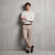 Self Design White Shirt : Slim