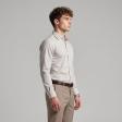 Self Design White Shirt : Slim