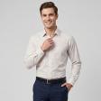 Self Design Peach Shirt : Slim