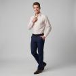 Self Design Peach Shirt : Slim