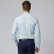 Self Design Aqua Blue Shirt : Slim