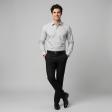 Self Design Gray Shirt : Slim