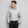 Self Design Gray Shirt : Slim