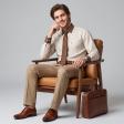 Checks Fawn Shirt : Business