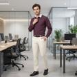 Checks Maroon Shirt : Business