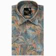 Print Blue Shirt : Party