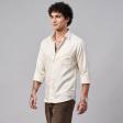 Self Design Cream Shirt : Ditto
