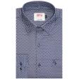 Print Blue Shirt : Party