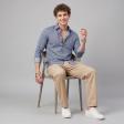 Print Blue Shirt : Party
