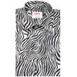 Print Blue Shirt : Party