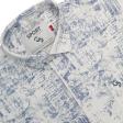 Print Blue T-shirt : Regular