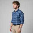 Checks Dark Blue Shirt : Business