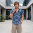 Print Blue Shirt : Ditto