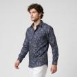 Print Navy Blue Shirt : Party