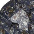 Print Navy Blue Shirt : Party