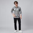Print Gray Shirt : Party