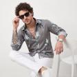 Print Gray Shirt : Party