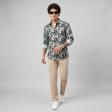 Print Brown Shirt : Party