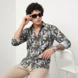 Print Brown Shirt : Party