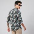 Print Brown Shirt : Party