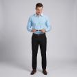 Plain Aqua Blue Shirt : Business