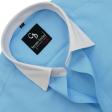 Plain Aqua Blue Shirt : Business